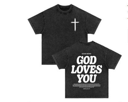 SCRIPTURE Retro Washed T-shirt Be Up For Life