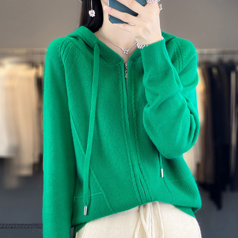 Hoodie Knitted Coat Be Up For Life