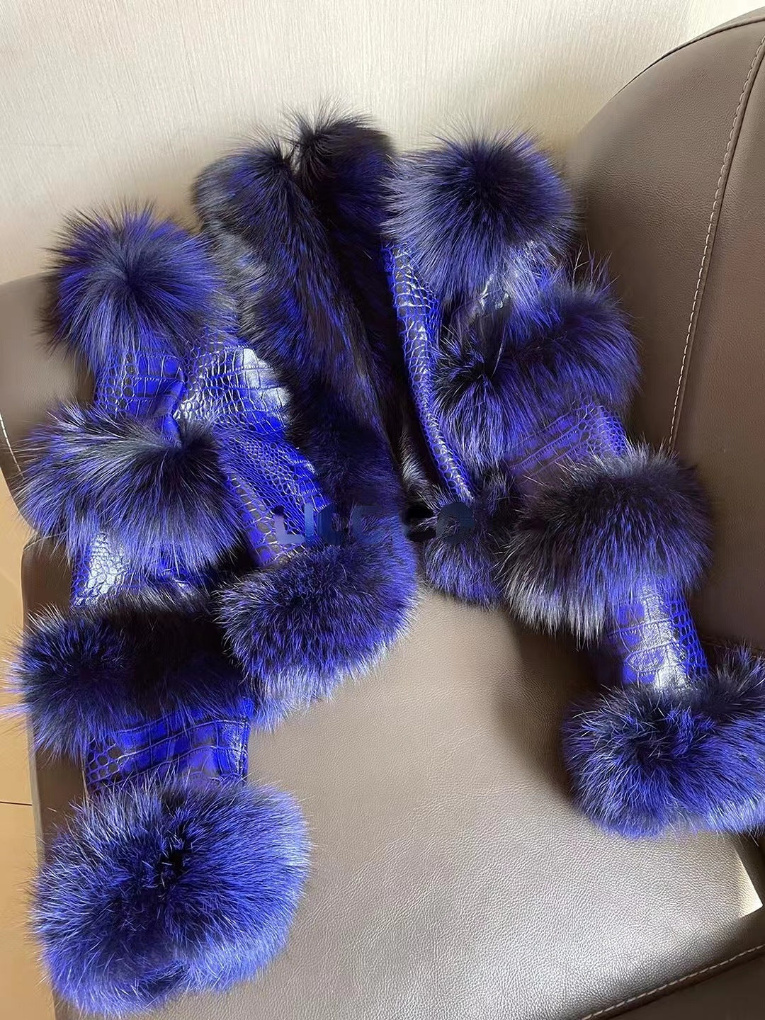 Elegant Bright Leather Fox Fur Coat Be Up For Life