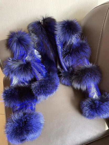 Elegant Bright Leather Fox Fur Coat Be Up For Life