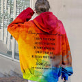 Ladies Jesus Loves You hoodie in multicolor - faith-based apparel"