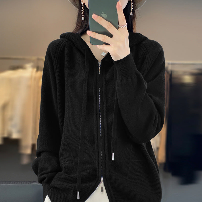 Hoodie Knitted Coat Be Up For Life