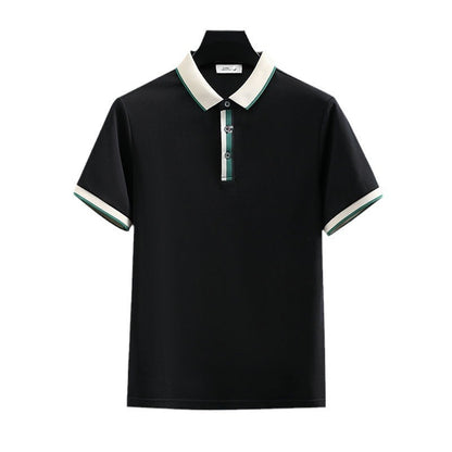 Pearl Cotton Polo Shirt Short-sleeved