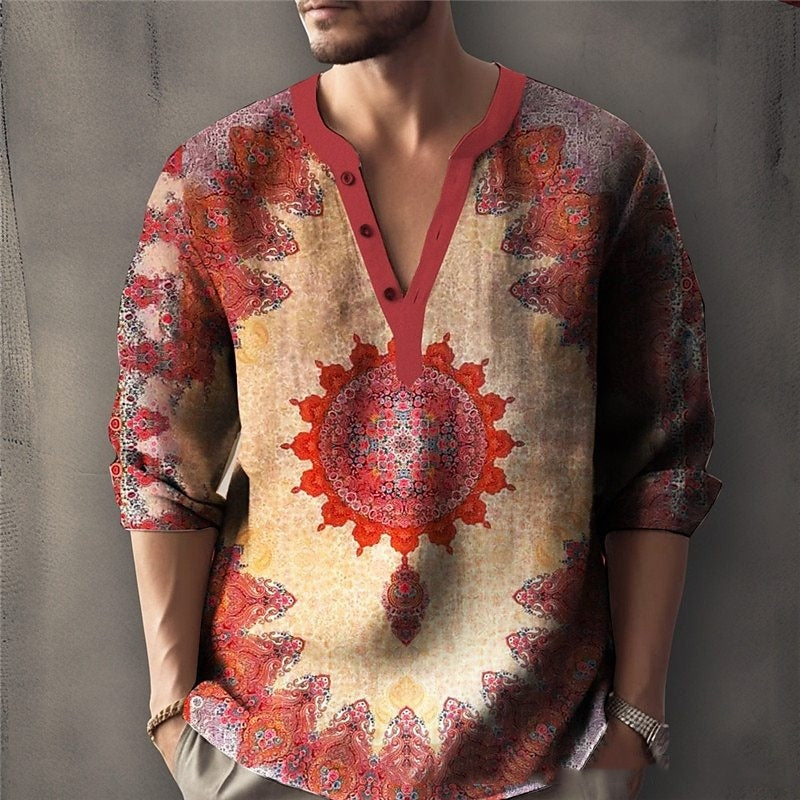 Printed Jacquard/Linen Sweater BEUPFORLIFE.com