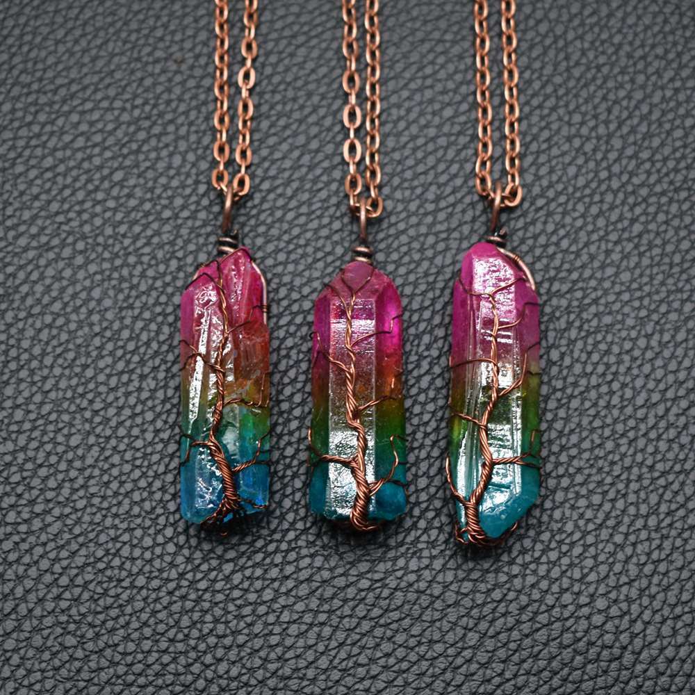 Crystal Pillar Tree Of Life Stone BEUPFORLIFE.com