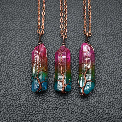 Crystal Pillar Tree Of Life Stone BEUPFORLIFE.com