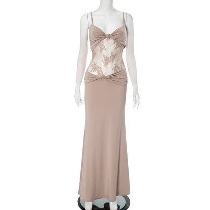 Women's Halter Sleeveless Lace Dress BEUPFORLIFE.com