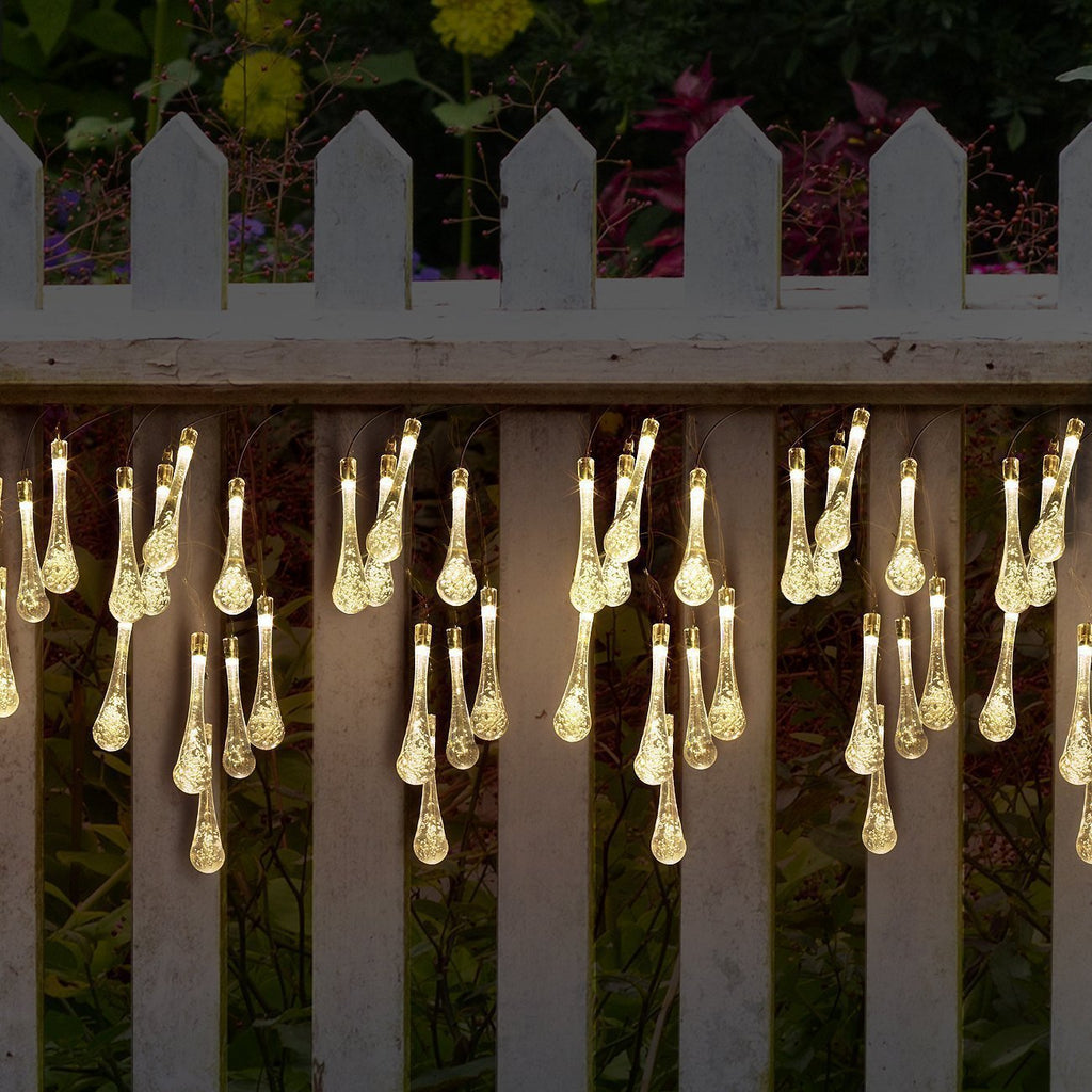 LED Outdoor Solar Water Drops Be Up For Life