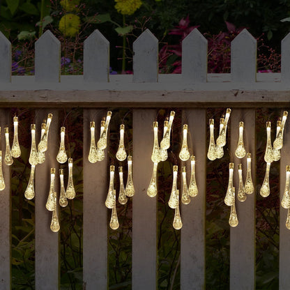 LED Outdoor Solar Water Drops Be Up For Life