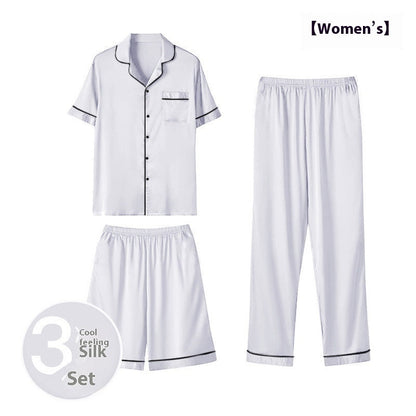 Ice Silk Be Up at Night Three-piece Pajamas BEUPFORLIFE.com
