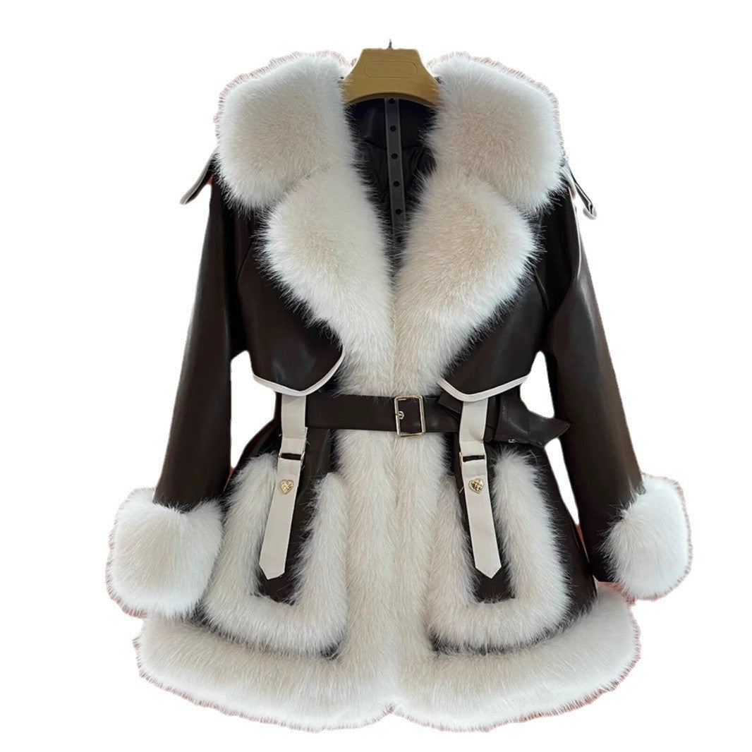 Elegant Big Fur Collar Coat beupforlife