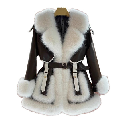 Elegant Big Fur Collar Coat beupforlife