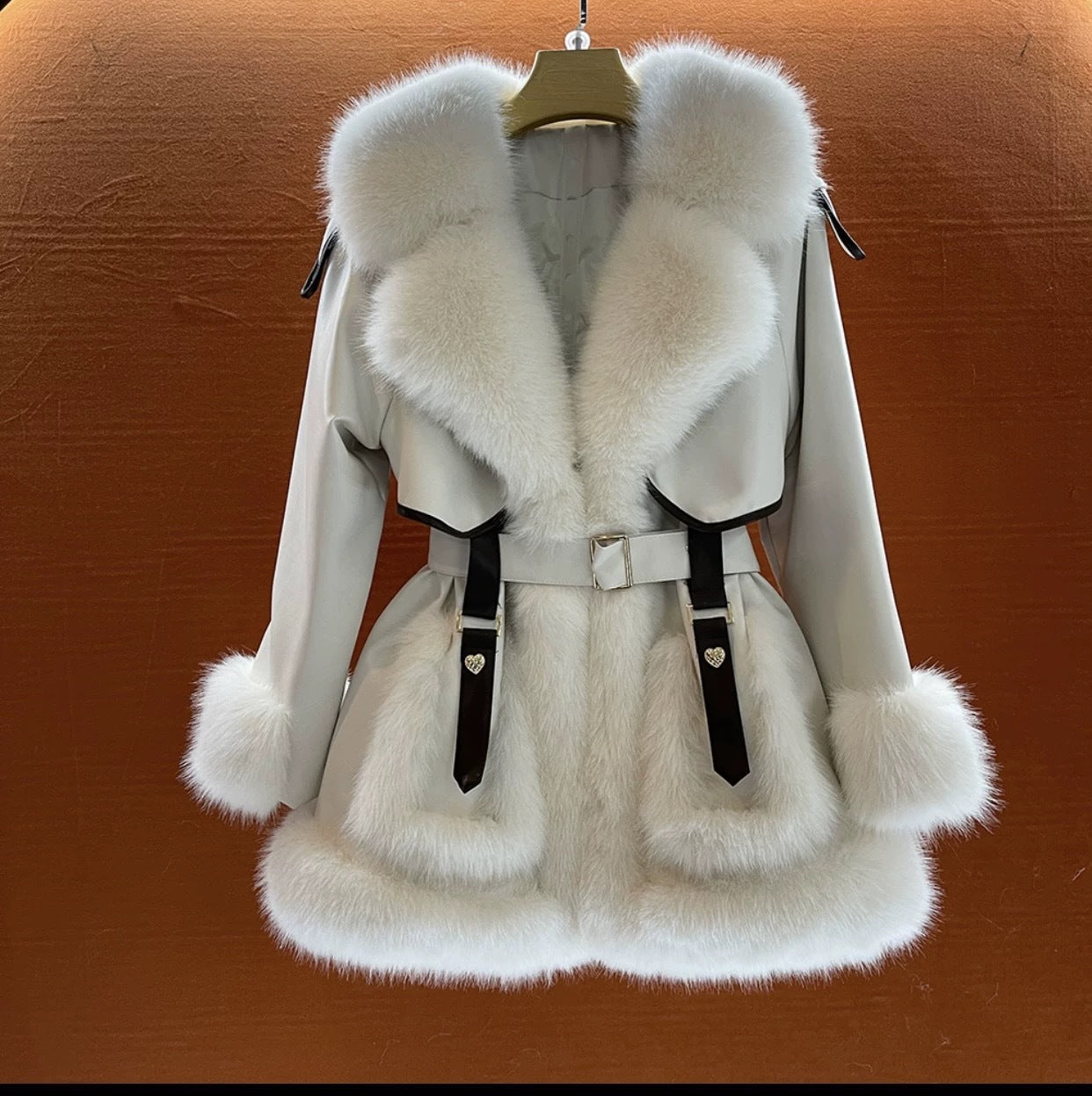 Elegant Big Fur Collar Coat beupforlife
