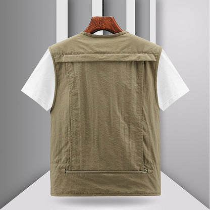 Large Men's Multi-pocket Vest Be Up For Life
