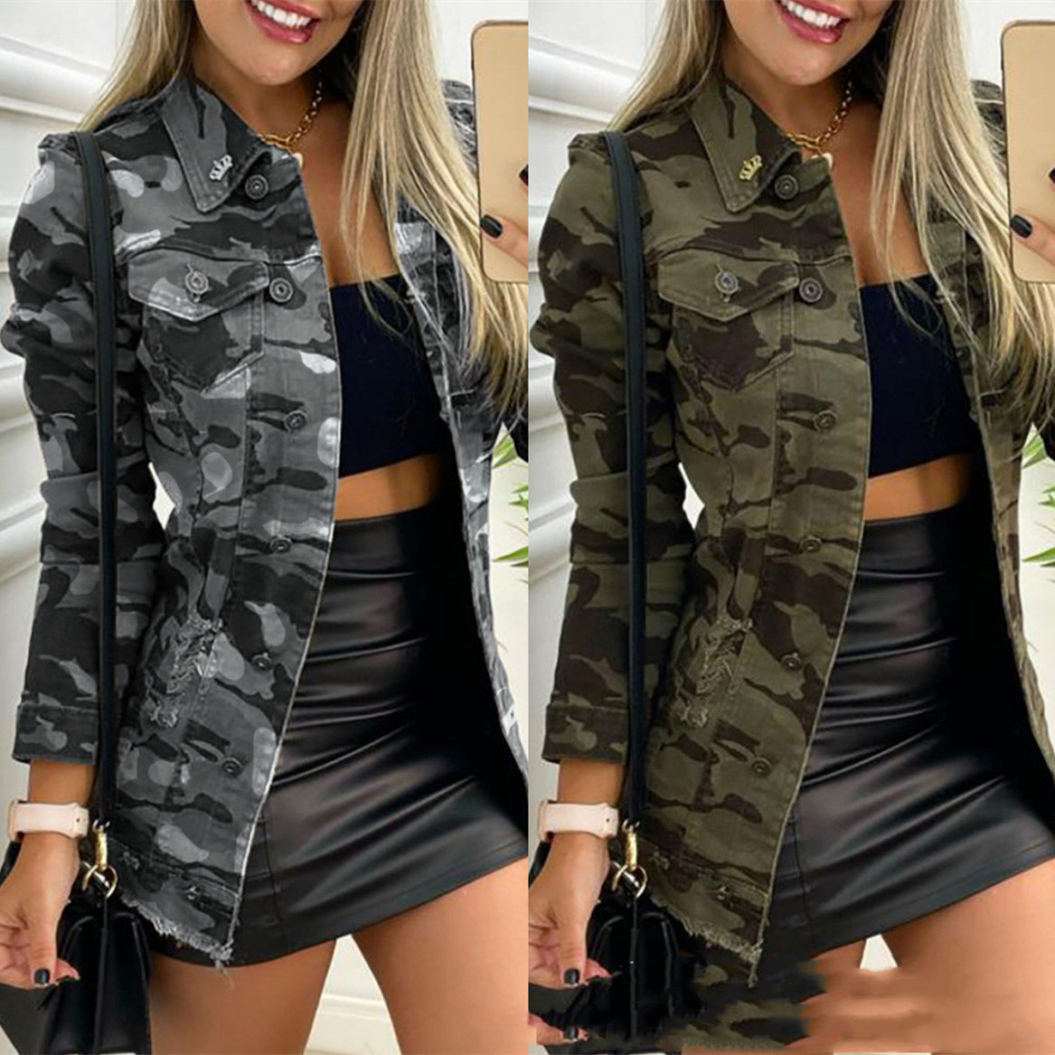 Camo Solid Color Jacket Be Up For Life