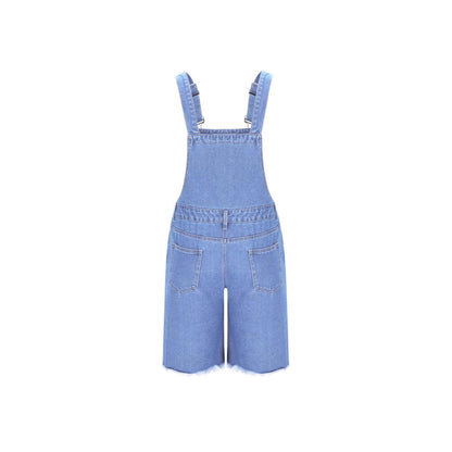 Ripped Men's Denim Suspender Shorts Be Up For Life