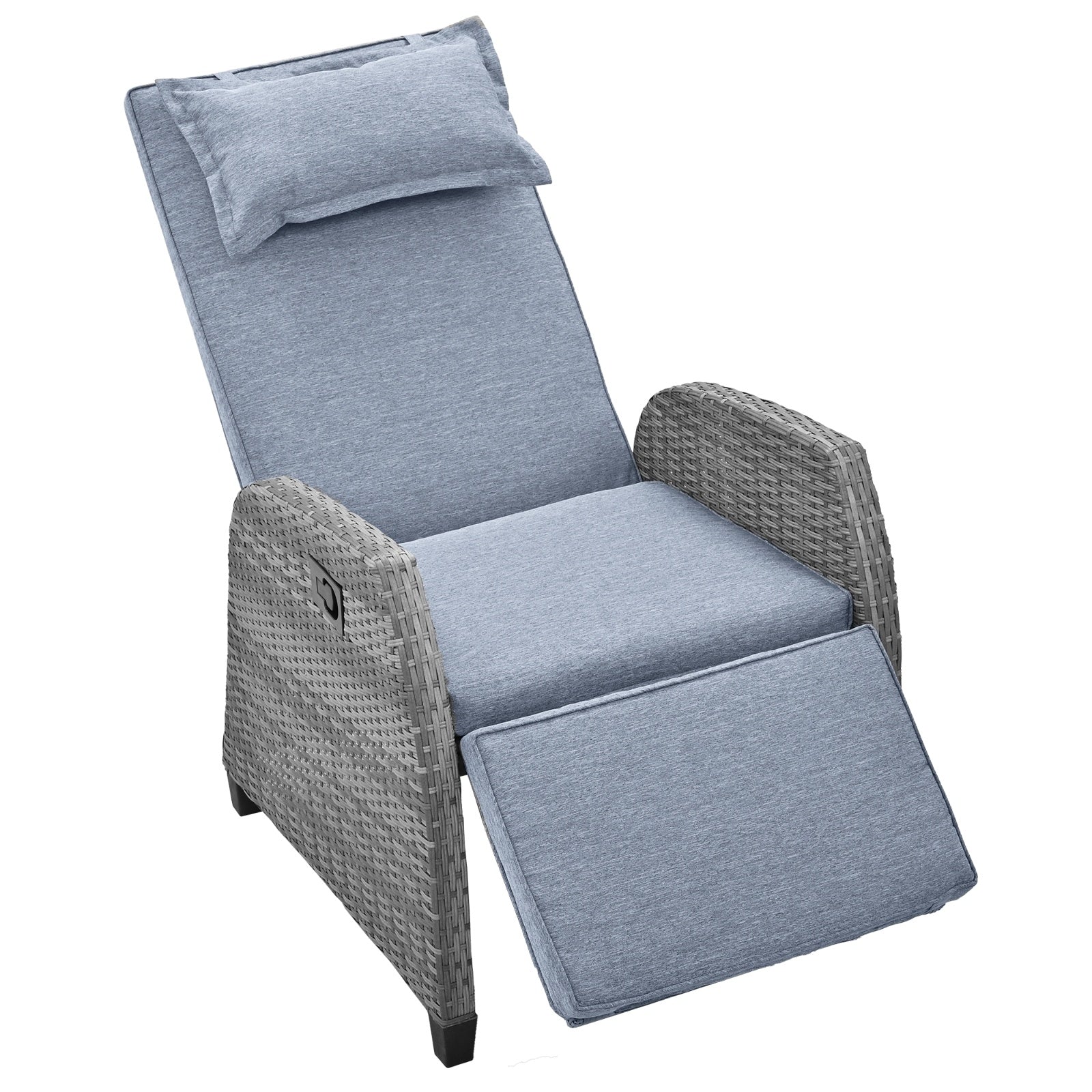 U Style Outdoor Rattan 2-Person Set w/ Coffee Table For Courtyard Be Up For Life