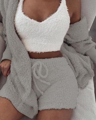 3pcs Womens Soft Pajama Set Be Up For Life