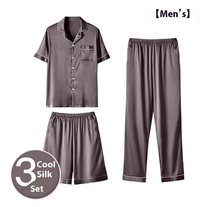 Ice Silk Be Up at Night Three-piece Pajamas BEUPFORLIFE.com