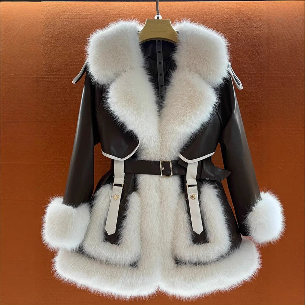Elegant Big Fur Collar Coat beupforlife