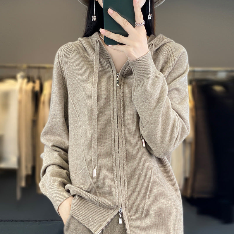 Hoodie Knitted Coat Be Up For Life