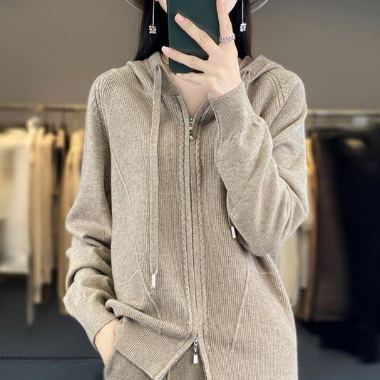 Hoodie Knitted Coat Be Up For Life