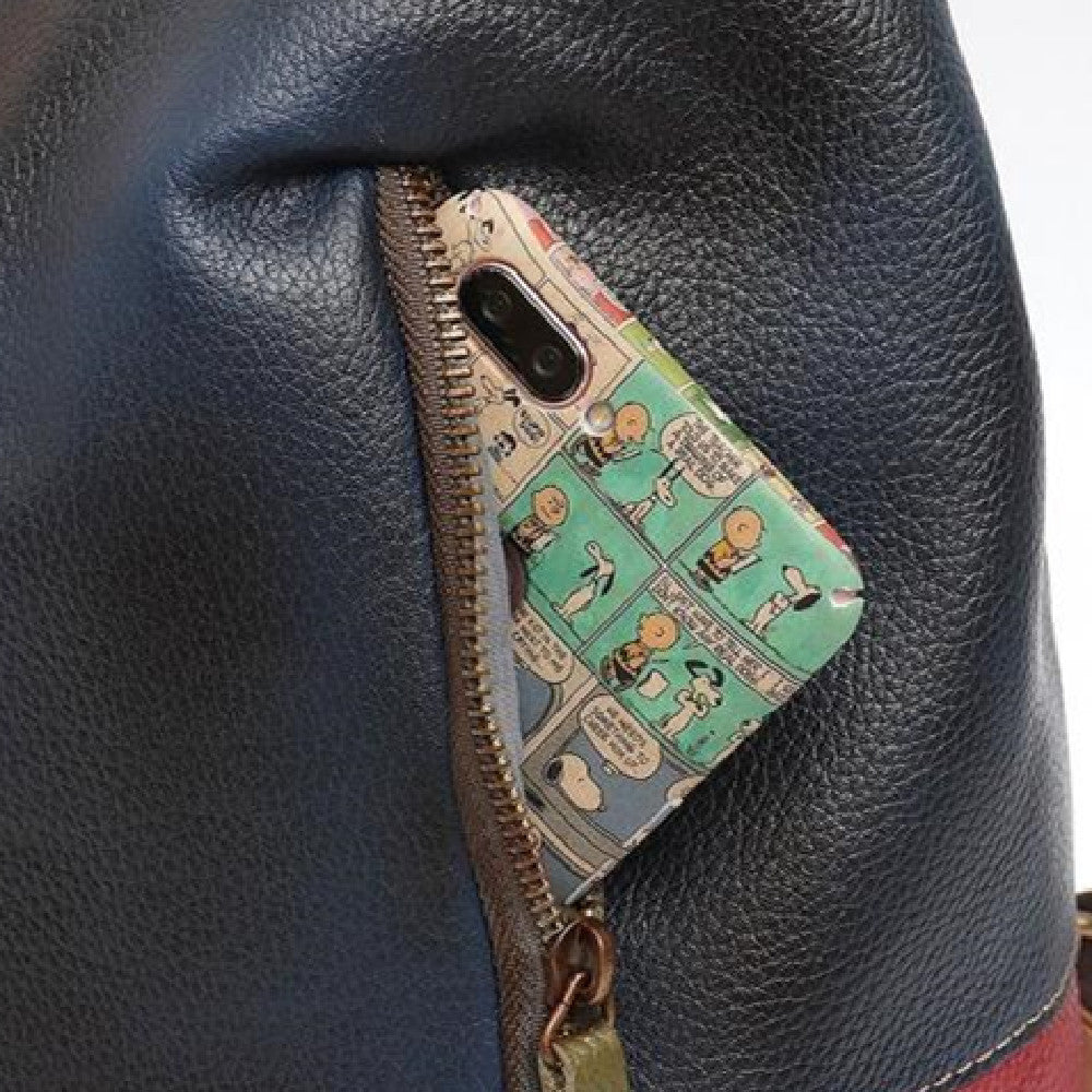 Italian Leather Panel Backpack Be Up For Life