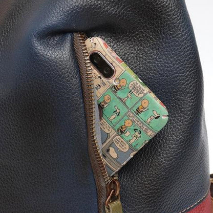 Italian Leather Panel Backpack Be Up For Life