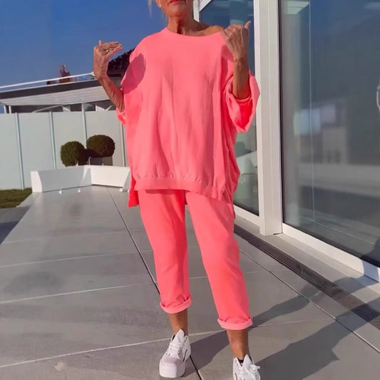 Round Neck Long Sleeve Two-piece Chill Wear BEUPFORLIFE.com