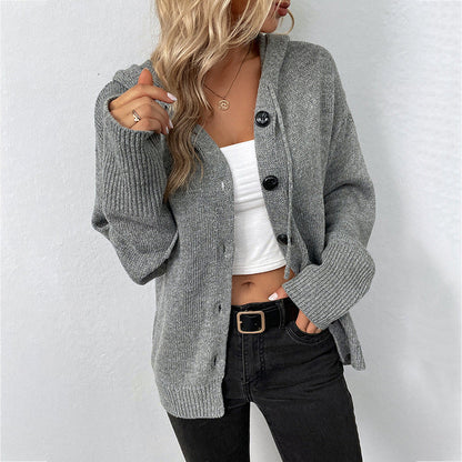 Single-breasted Hooded Sweater BEUPFORLIFE.com