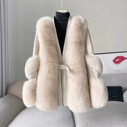 Warm Mid-length Fur Coat Be Up For Life
