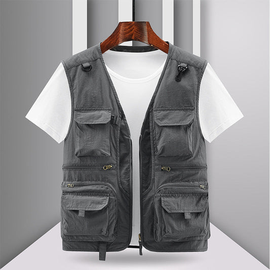 Large Men's Multi-pocket Vest Be Up For Life