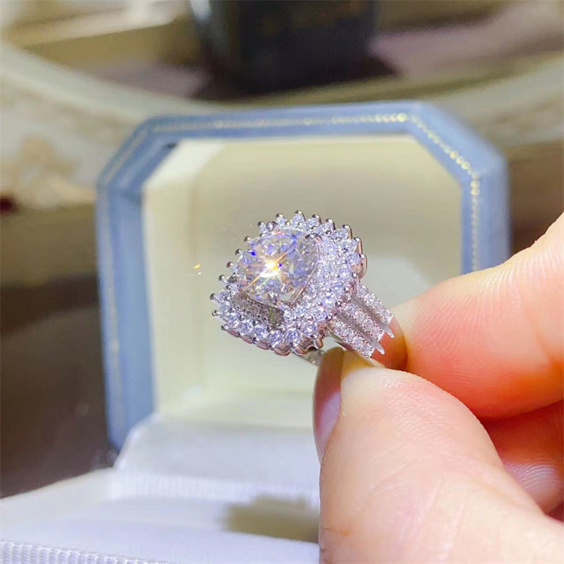 2 Karat D Color Moissanite Ring - BEUPFORLIFE.com