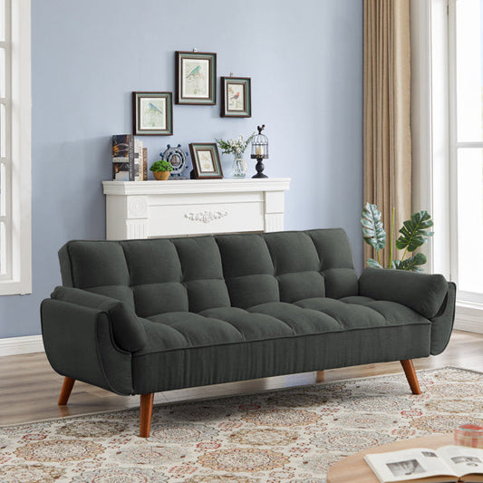 Linen Sofa w/ Adjustable Backrest And Easy Assembly Lounge Chair - Dark Gray BEUPFORLIFE.com