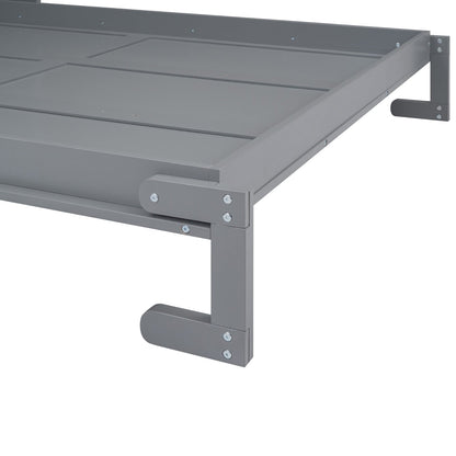 Queen Size Murphy Bed With A Shelf, Gray BEUPFORLIFE.com