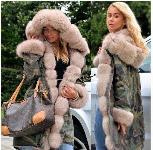 Hooded camouflage coat beupforlife