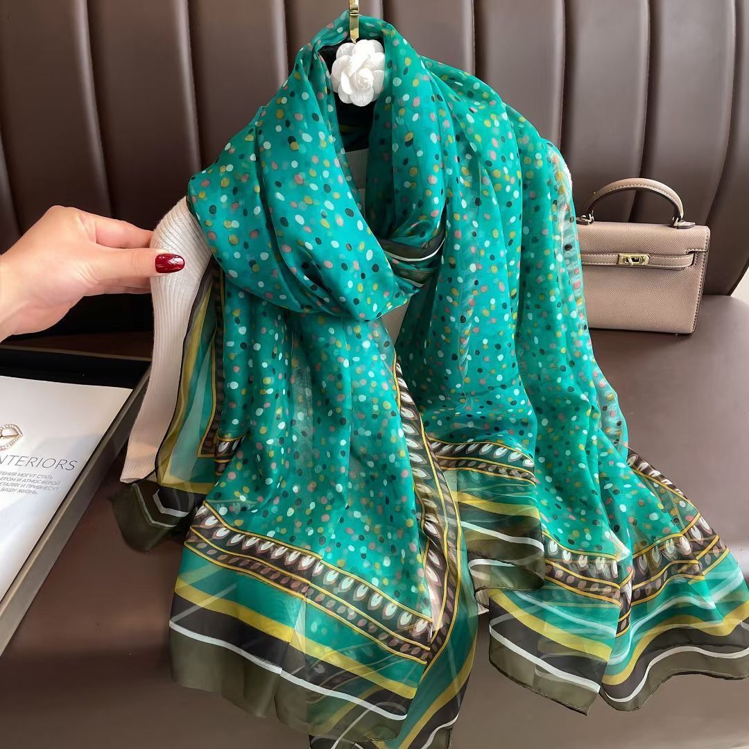 Elegant Silk Design Scarf BEUPFORLIFE.com