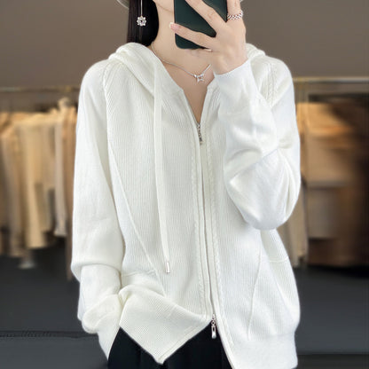 Hoodie Knitted Coat Be Up For Life