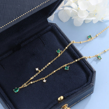 Water drop emerald zircon necklace BEUPFORLIFE.com