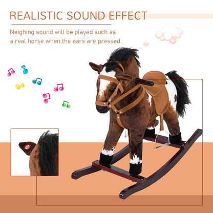 Rocking Horse Kids Plush Ride-On BEUPFORLIFE.com