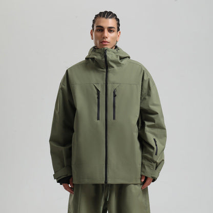 Men's Waterproof Breathable And Loose Zip Ski Suit Jacket Be Up For Life