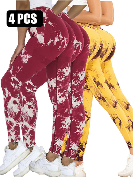 4 piece, Tie-dye Active Pants BEUPFORLIFE.com