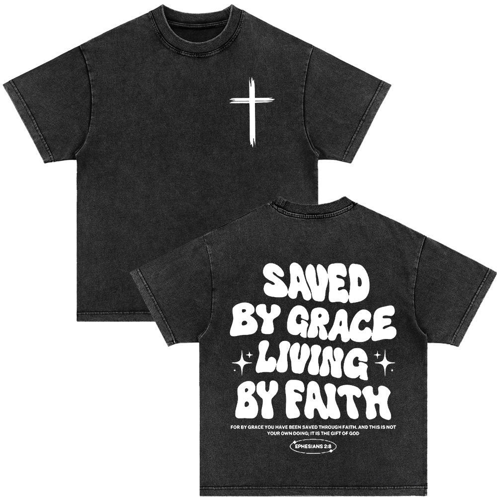 SCRIPTURE Retro Washed T-shirt Be Up For Life
