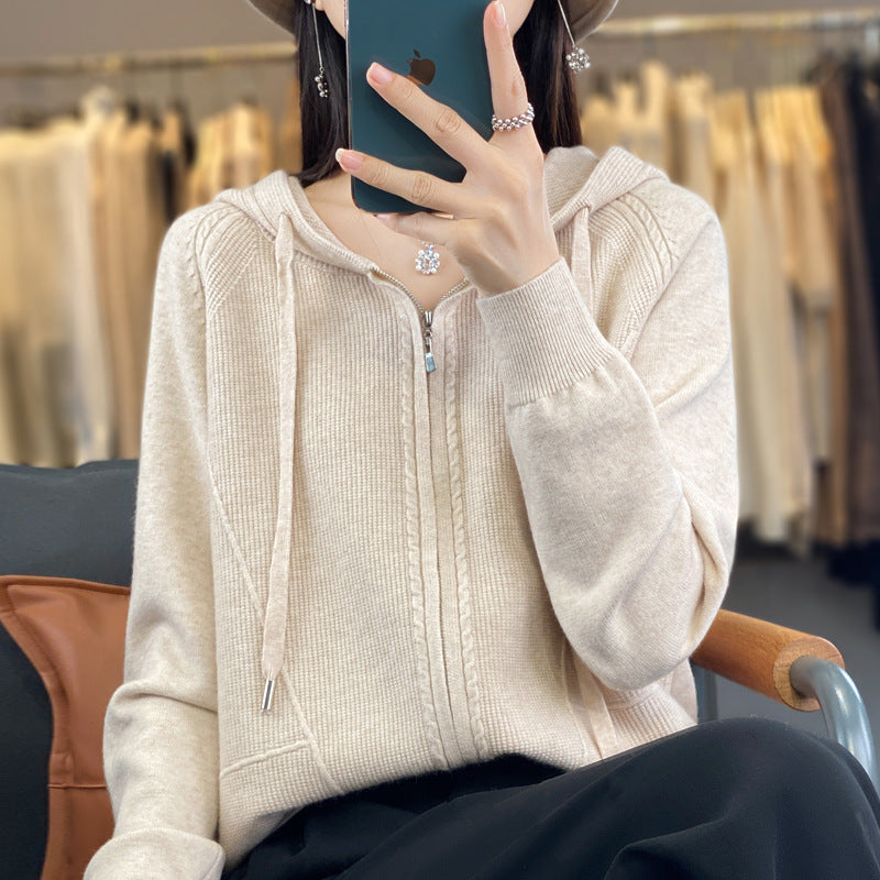 Hoodie Knitted Coat Be Up For Life