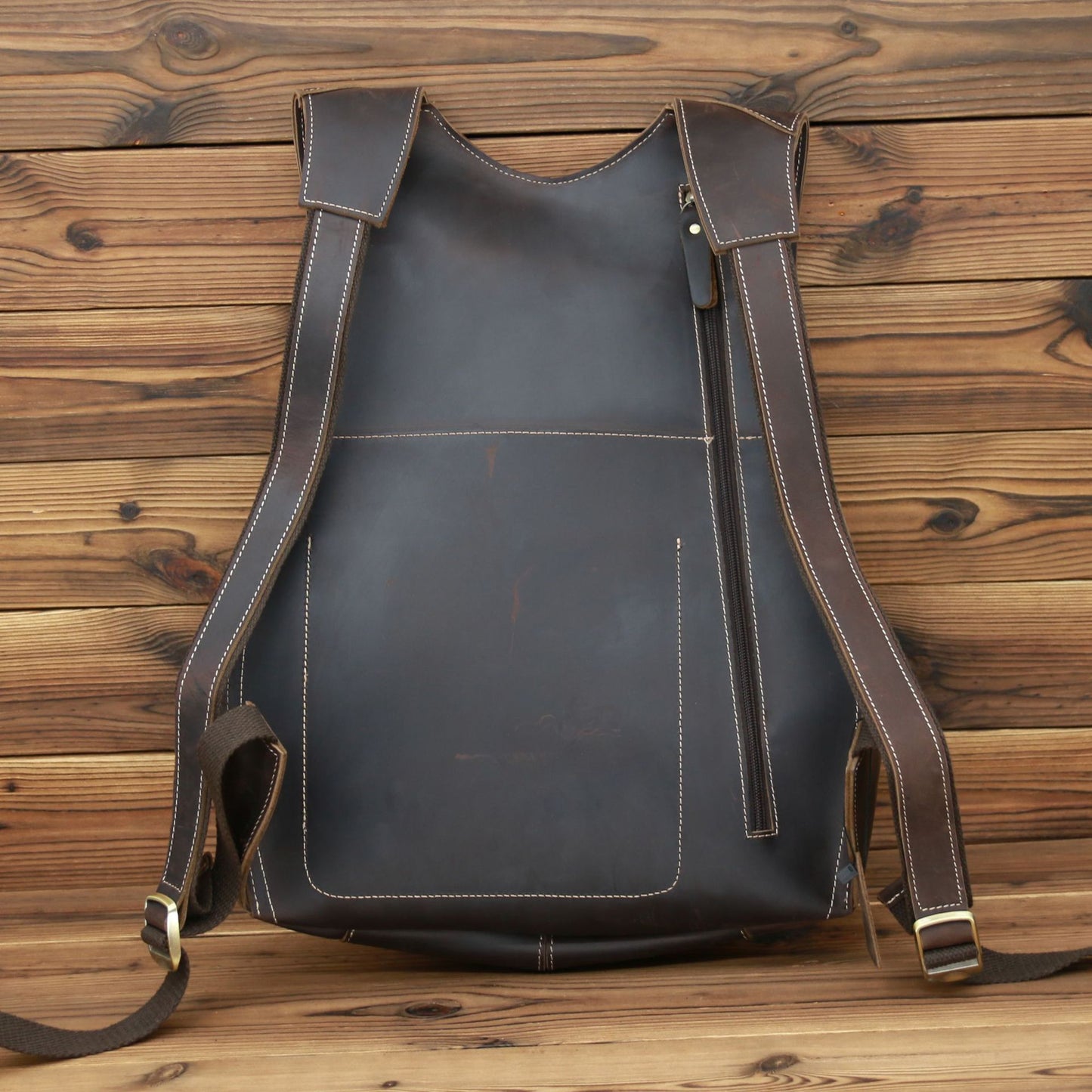 Crazy Horse Leather Backpack BEUPFORLIFE.com