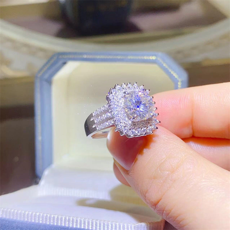 2 Karat D Color Moissanite Ring - BEUPFORLIFE.com