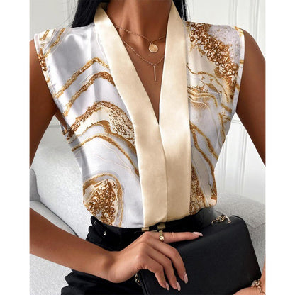 Printed Sleeveless Top