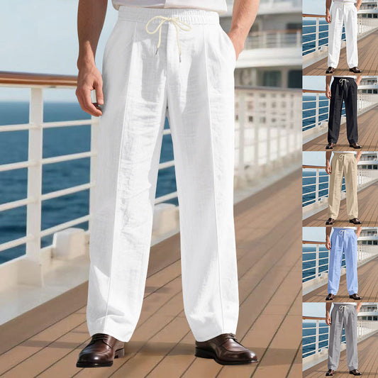 Loose Breathable Linen Leisure Men's Loose Beach Pants BEUPFORLIFE.com