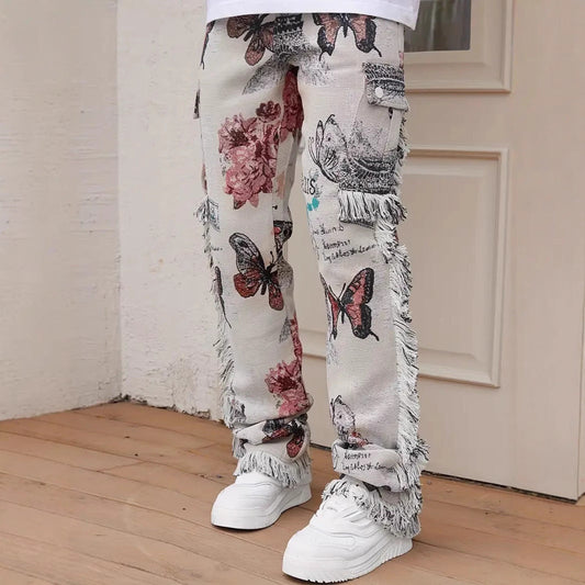 Digital Printed Slim Fit Jeans Be Up For Life