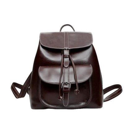 Cowhide Pocket Pull-belt Backpack BEUPFORLIFE.com